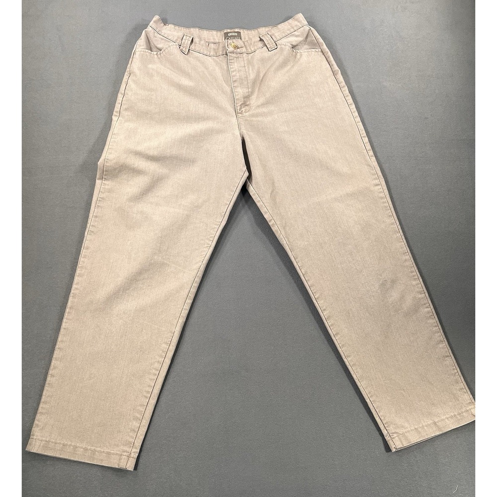Riders Casuals Womens 90s Light Brown Mom Jeans Straight Leg 12P L275-01 Beige